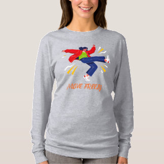 Energisk dansrörelse ungdomsgrafik t shirt