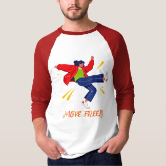 Energisk dansrörelse ungdomsgrafik t shirt
