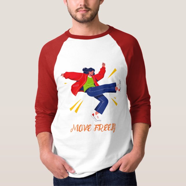 Energisk dansrörelse ungdomsgrafik t shirt (Framsida)