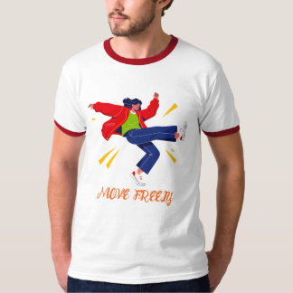 Energisk dansrörelse ungdomsgrafik t shirt