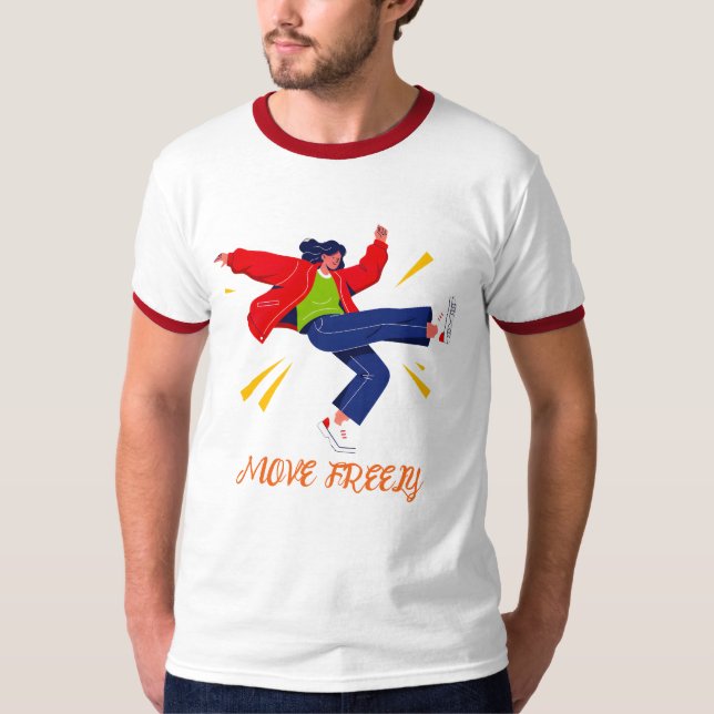 Energisk dansrörelse ungdomsgrafik t shirt (Framsida)