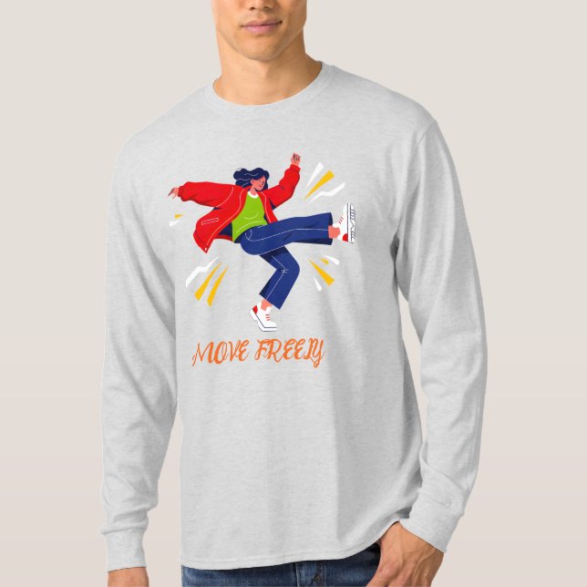 Energisk dansrörelse ungdomsgrafik t shirt (Framsida)