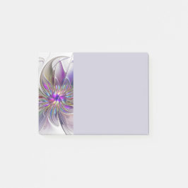 Energisk, Färgrik Abstrakt Fraktal Konst Blomma Post-it Block