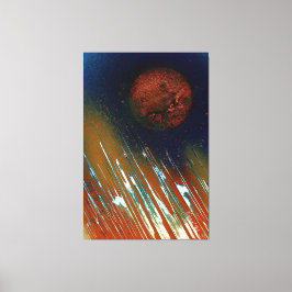 Energisk fet ljus planetarisk canvastryck