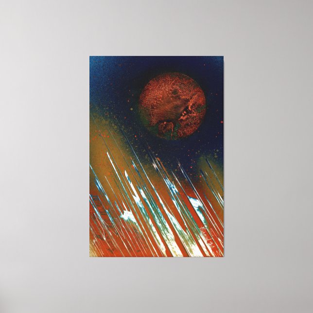 Energisk fet ljus planetarisk canvastryck (Framsida)
