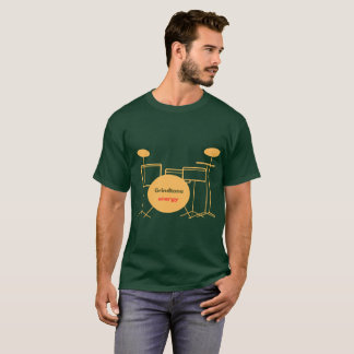 Energisk trumset Grafikstöt FÖR TEES T Shirt
