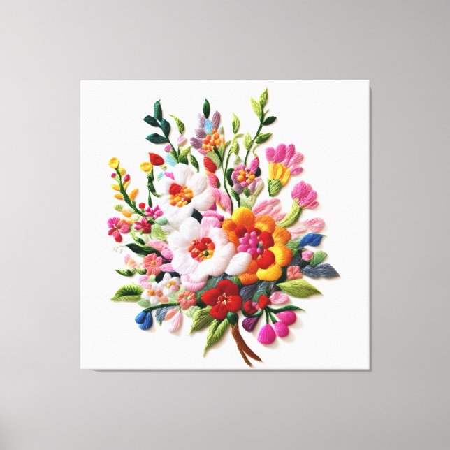 Energisk Väggdekor med Blommotiv Helig Geometrisk  Canvastryck (Framsida)