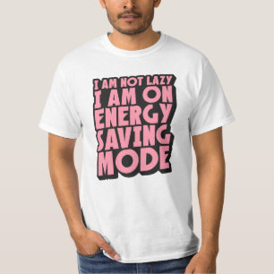 Energisparläge aktiverat T-Shirt-för manar T Shirt