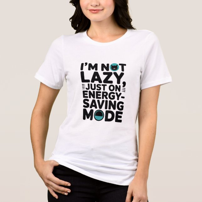 Energisparläge Rollig Damtröja T Shirt (Framsida)