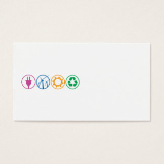 Energisymboler för grönt visitkort