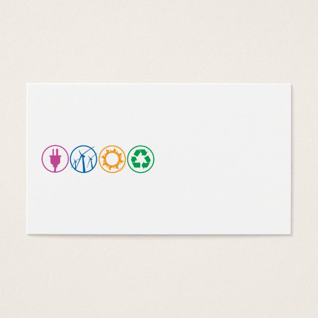 Energisymboler för grönt visitkort (Framsidan)