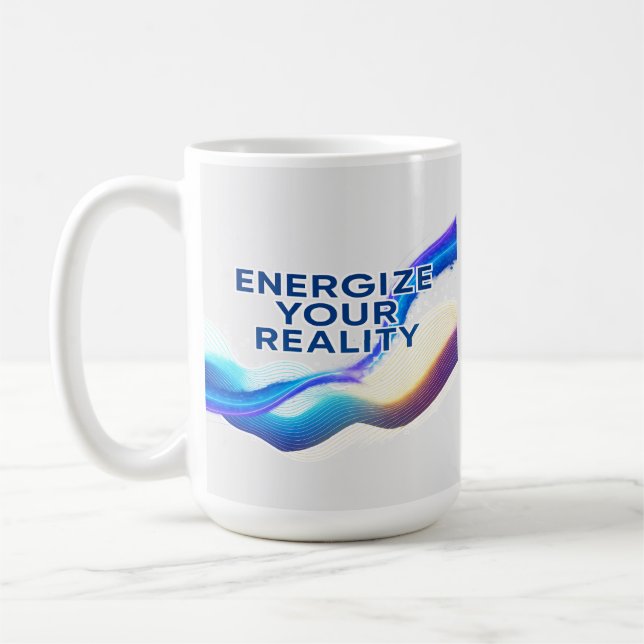 Energize Your Reality | Motivational Mug Kaffemugg (Vänster)