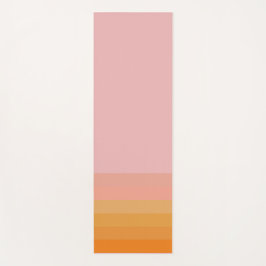 Energizing Orange Rosa Vågrät Line Yoga Mat