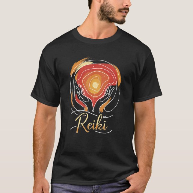 Energy Chakra Holistic Healing Händer Reiki T Shirt (Framsida)