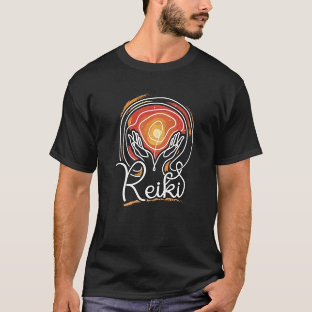 Energy Chakra Holistic Healing Hands Reiki Premium T Shirt (Framsida)