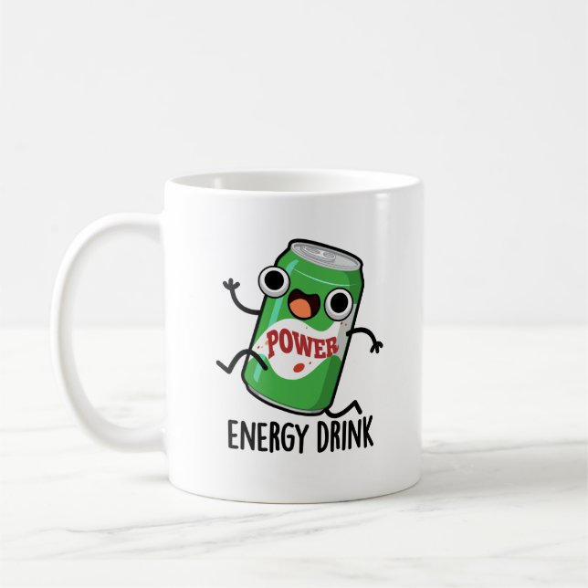 Energy Drink Funny Energetic Drink Pun Kaffemugg (Vänster)