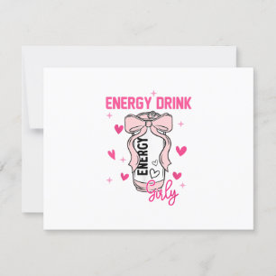 Energy Drink Girly Funy Drinking Älskare Design OSA Kort