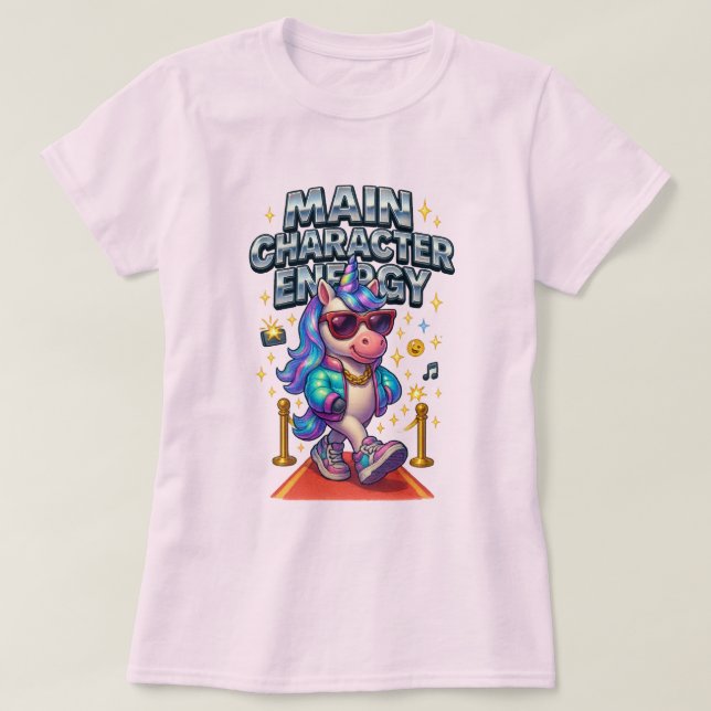 Energy Glam Unicorn Red Carpet T Shirt (Design framsida)