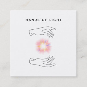 *~* Energy Händer Boll of Reiki Light Healning Fyrkantigt Visitkort