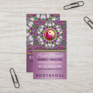 Energy Healating Holistic Pearl Star-Affärskort Visitkort