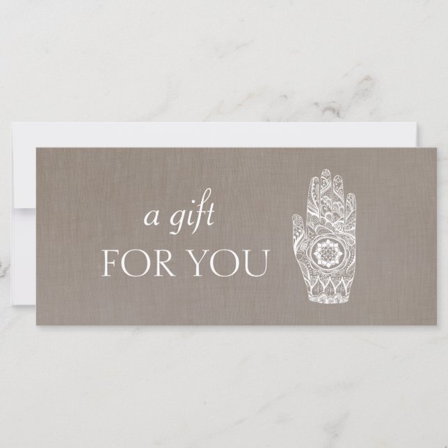 Energy Healer Henna Lotus Gift Certificate 2 (Framsida)