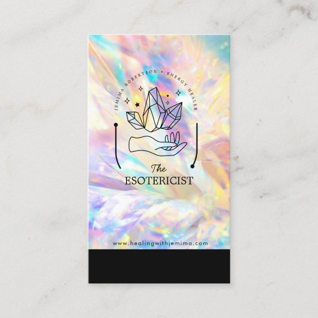 Energy Healer/ Intuitive/ Reiki/ Tarot/ Esoteric   Visitkort (Framsida)