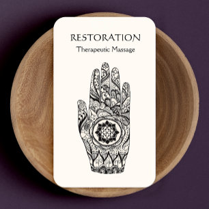 Energy Healer Lotus Flower Hand-Affärskort Visitkort