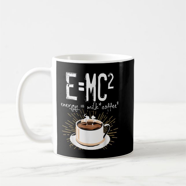 Energy Milk Coffee Funny Chemistry Science Themed  Kaffemugg (Vänster)