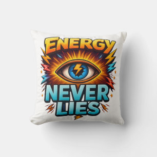 Energy Never Lies – Electric Eye Power Logodesign Kudde