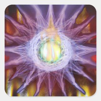 Energy of Star Square Sticker Fyrkantigt Klistermärke