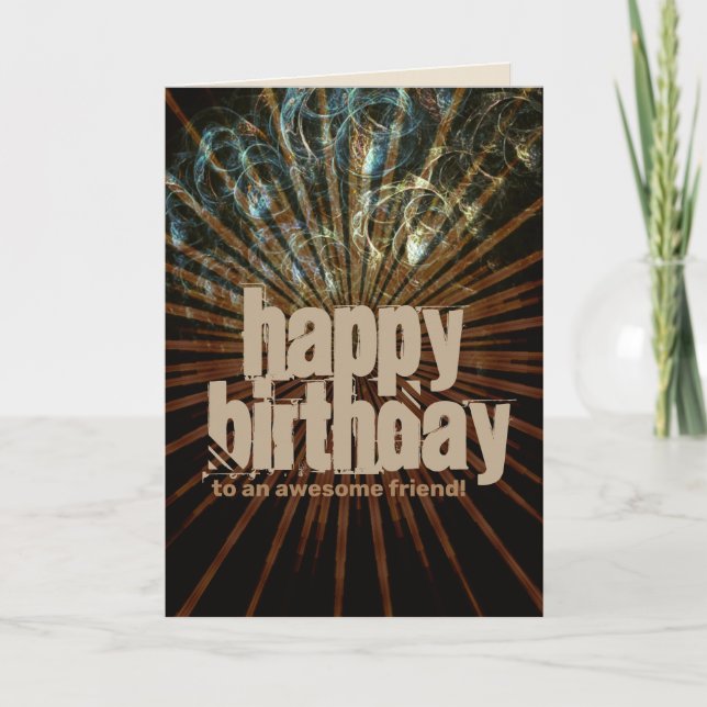 Energy Ray Bubbles Grattis på födelsedagen Card Kort (Framsida)