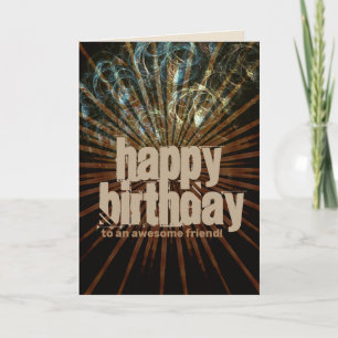 Energy Ray Bubbles Grattis på födelsedagen Card Kort
