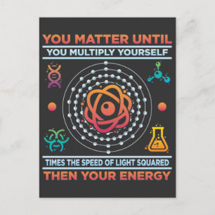 Energy Scientist Student Physics Nerds Math Geek Vykort