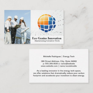 Energy Tech-Logotyp   Solpaneler Visitkort