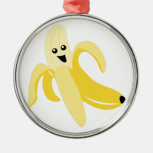 Enfaldig banan julgransprydnad metall