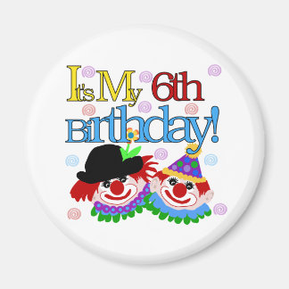 Enfaldig clown6efödelsedag magnet