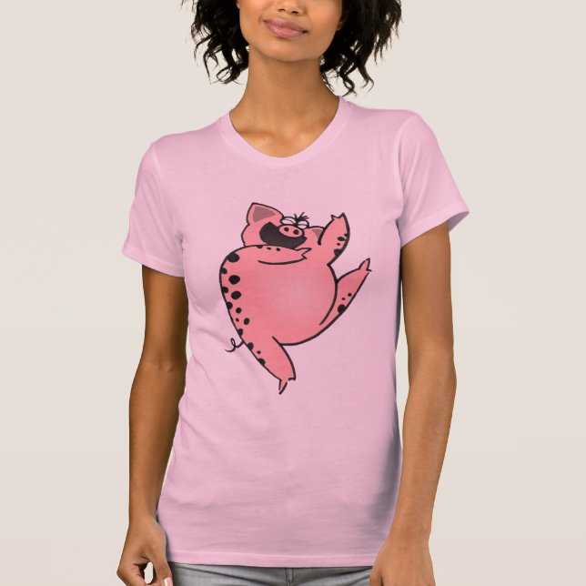 Enfaldig dansa gris LOL för grisdans | Tee (Framsida)
