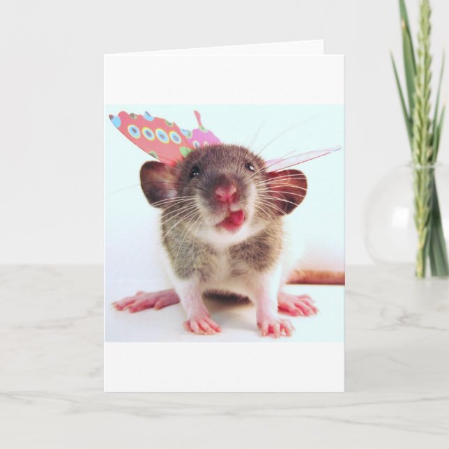 Enfaldig Flutterby råtta Kort (Framsida)