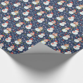 Enfaldig helgdag för snögubbeansiktefoto som slår presentpapper