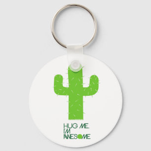 Enfaldig kaktus Keychain Nyckelring