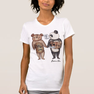 Enfaldig kärlekvitt-skjorta (kvinnor) t-shirt