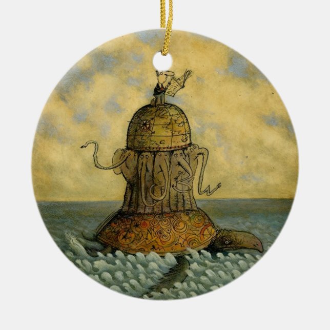 Enfaldig kosmologiprydnad julgransprydnad keramik (Framsidan)