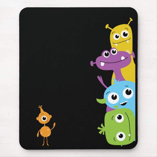 Enfaldig monsterMousepad för barn Musmatta (Framsidan)