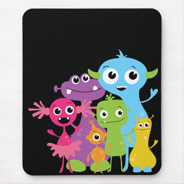 Enfaldig monsterMousepad för barn Musmatta (Framsidan)