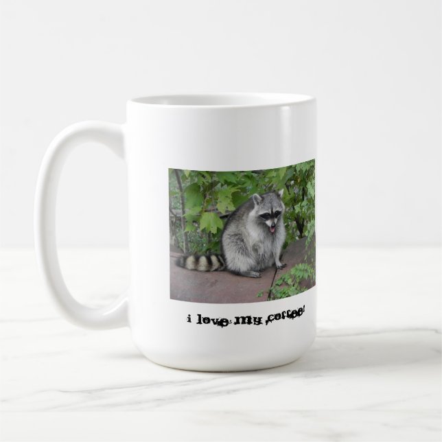 Enfaldig Raccoonkaffemugg Kaffemugg (Vänster)