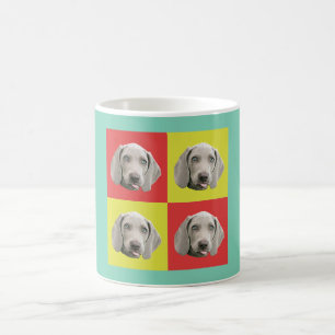 Enfaldig Weimaraner popkonst Kaffemugg