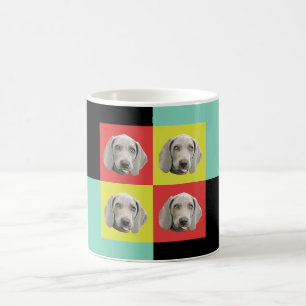 Enfaldig Weimaraner popkonst Kaffemugg