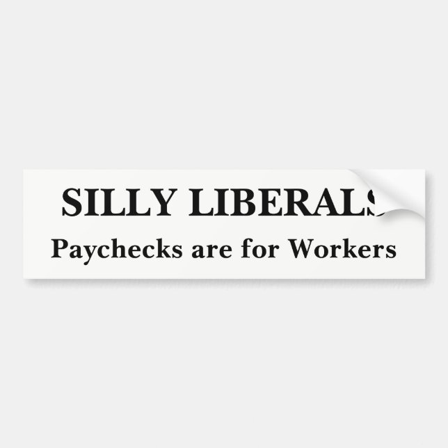 Enfaldiga liberal person bildekal (Framsidan)