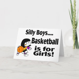 Enfaldiga pojkar, basket är för flickor helgkort