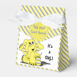 Enfaldigt elefantparty FavorBox för rolig gul Presentaskar